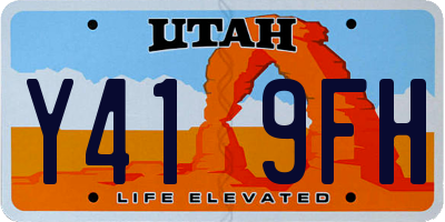 UT license plate Y419FH