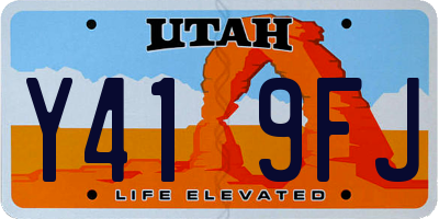 UT license plate Y419FJ
