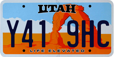 UT license plate Y419HC