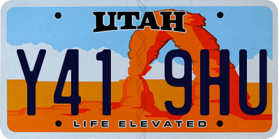 UT license plate Y419HU