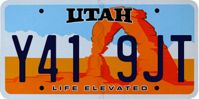 UT license plate Y419JT