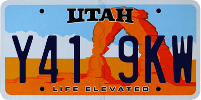 UT license plate Y419KW