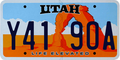UT license plate Y419OA
