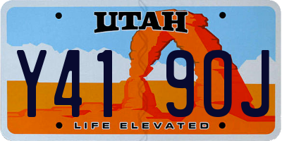 UT license plate Y419OJ