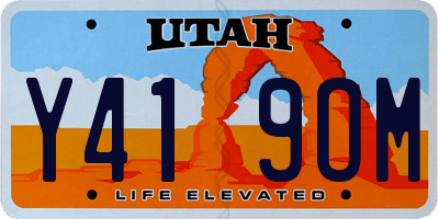 UT license plate Y419OM