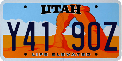 UT license plate Y419OZ