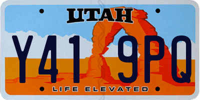 UT license plate Y419PQ