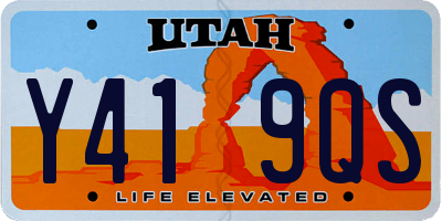 UT license plate Y419QS