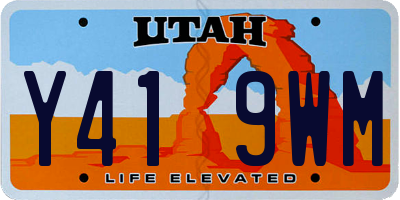UT license plate Y419WM