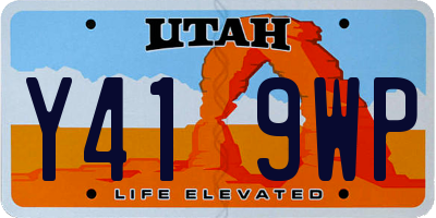 UT license plate Y419WP