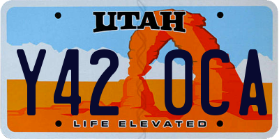 UT license plate Y420CA