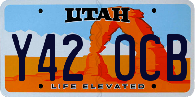 UT license plate Y420CB