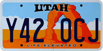 UT license plate Y420CJ