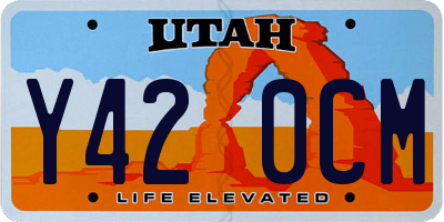UT license plate Y420CM