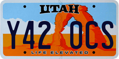 UT license plate Y420CS