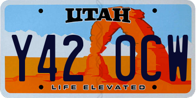 UT license plate Y420CW