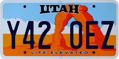 UT license plate Y420EZ