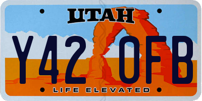 UT license plate Y420FB