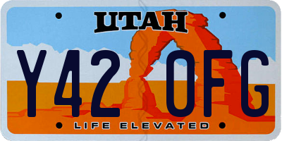 UT license plate Y420FG