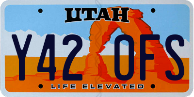 UT license plate Y420FS