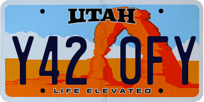 UT license plate Y420FY