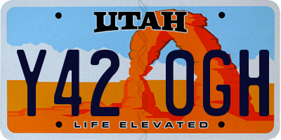UT license plate Y420GH