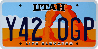 UT license plate Y420GP
