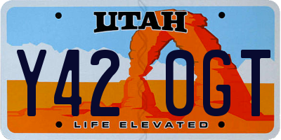 UT license plate Y420GT