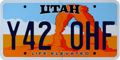 UT license plate Y420HF