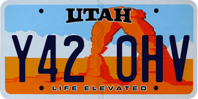 UT license plate Y420HV