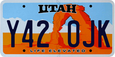 UT license plate Y420JK