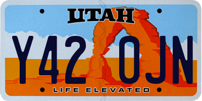 UT license plate Y420JN