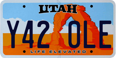 UT license plate Y420LE