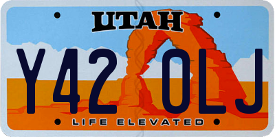 UT license plate Y420LJ