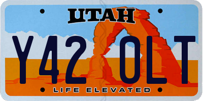 UT license plate Y420LT