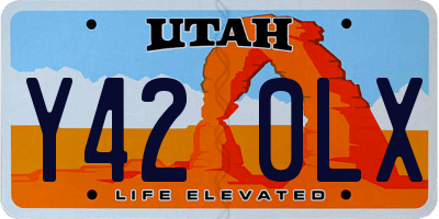 UT license plate Y420LX
