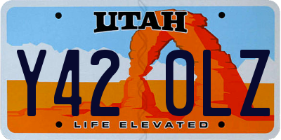 UT license plate Y420LZ