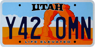 UT license plate Y420MN