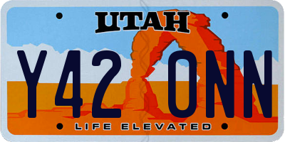 UT license plate Y420NN