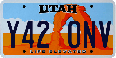 UT license plate Y420NV