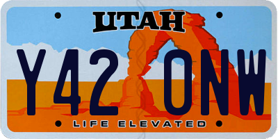 UT license plate Y420NW