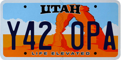 UT license plate Y420PA