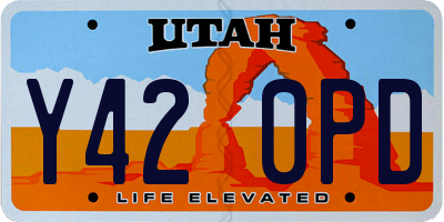 UT license plate Y420PD