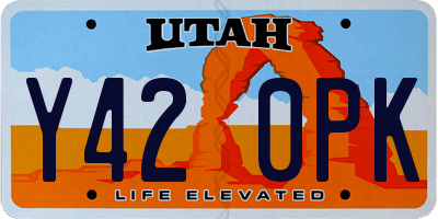 UT license plate Y420PK