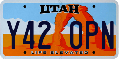 UT license plate Y420PN