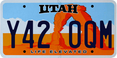 UT license plate Y420QM