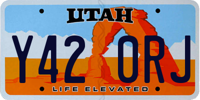 UT license plate Y420RJ