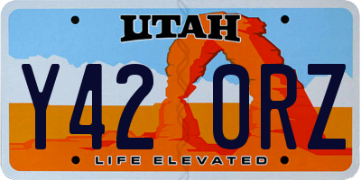 UT license plate Y420RZ