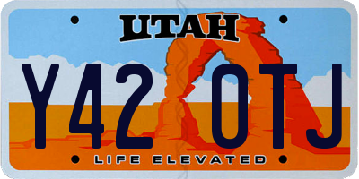 UT license plate Y420TJ