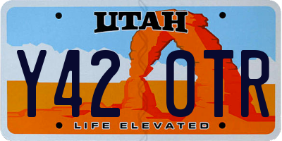 UT license plate Y420TR